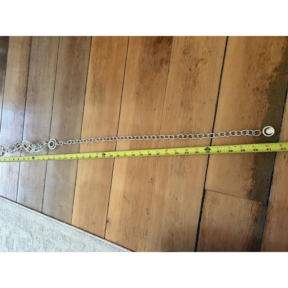 Vintage Retro Y2K Silver Rings Festival Going Out Body Belt